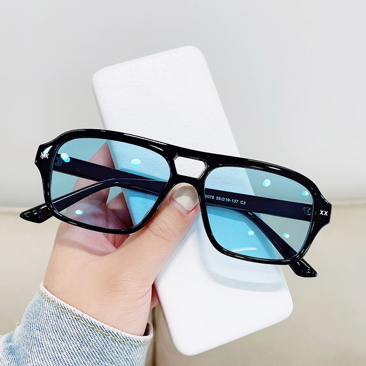 Wholesale Double Beam Square PC Sunglasses